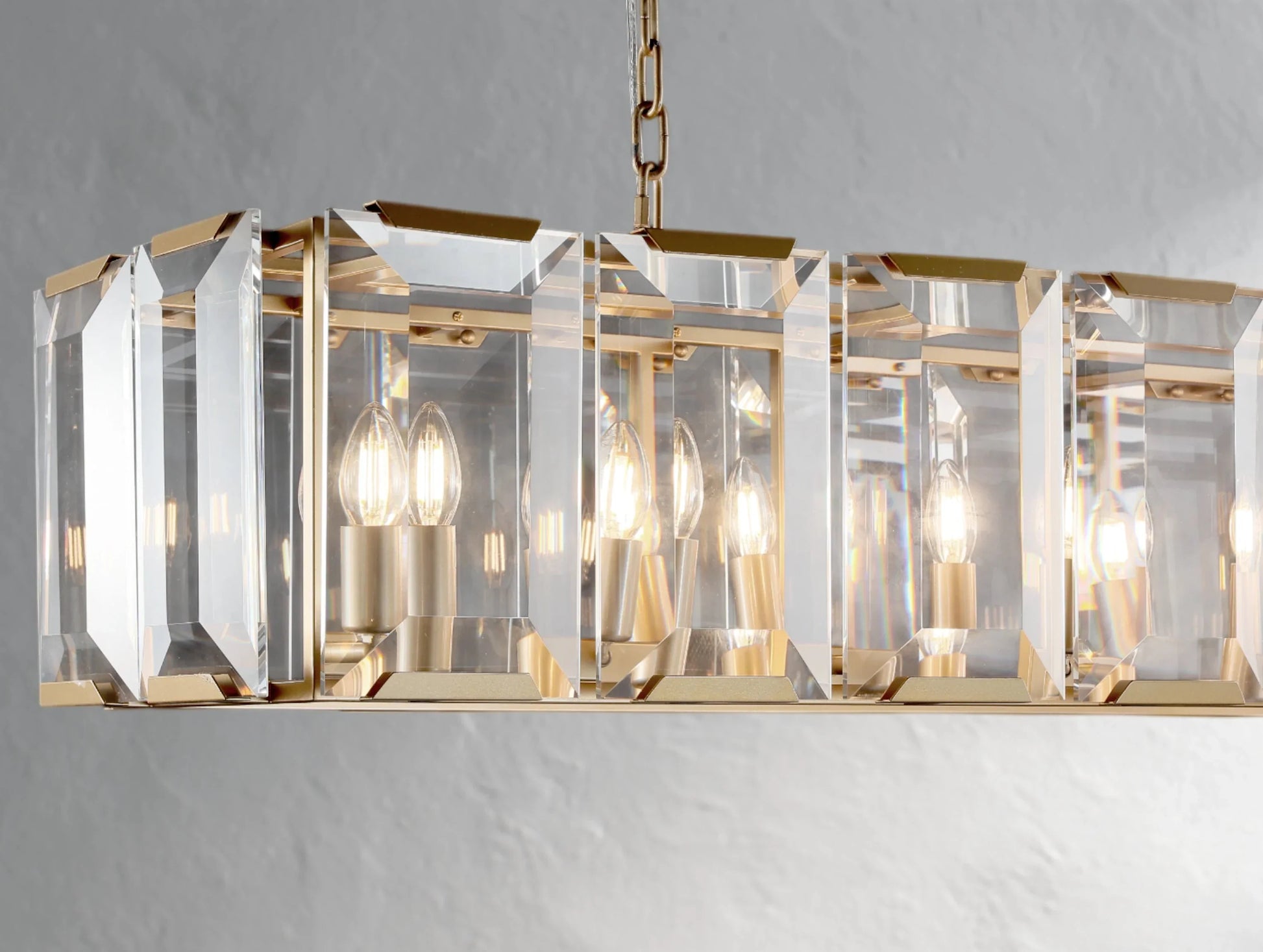 Valonne Crystal Rectangular Chandelier ARDENEL