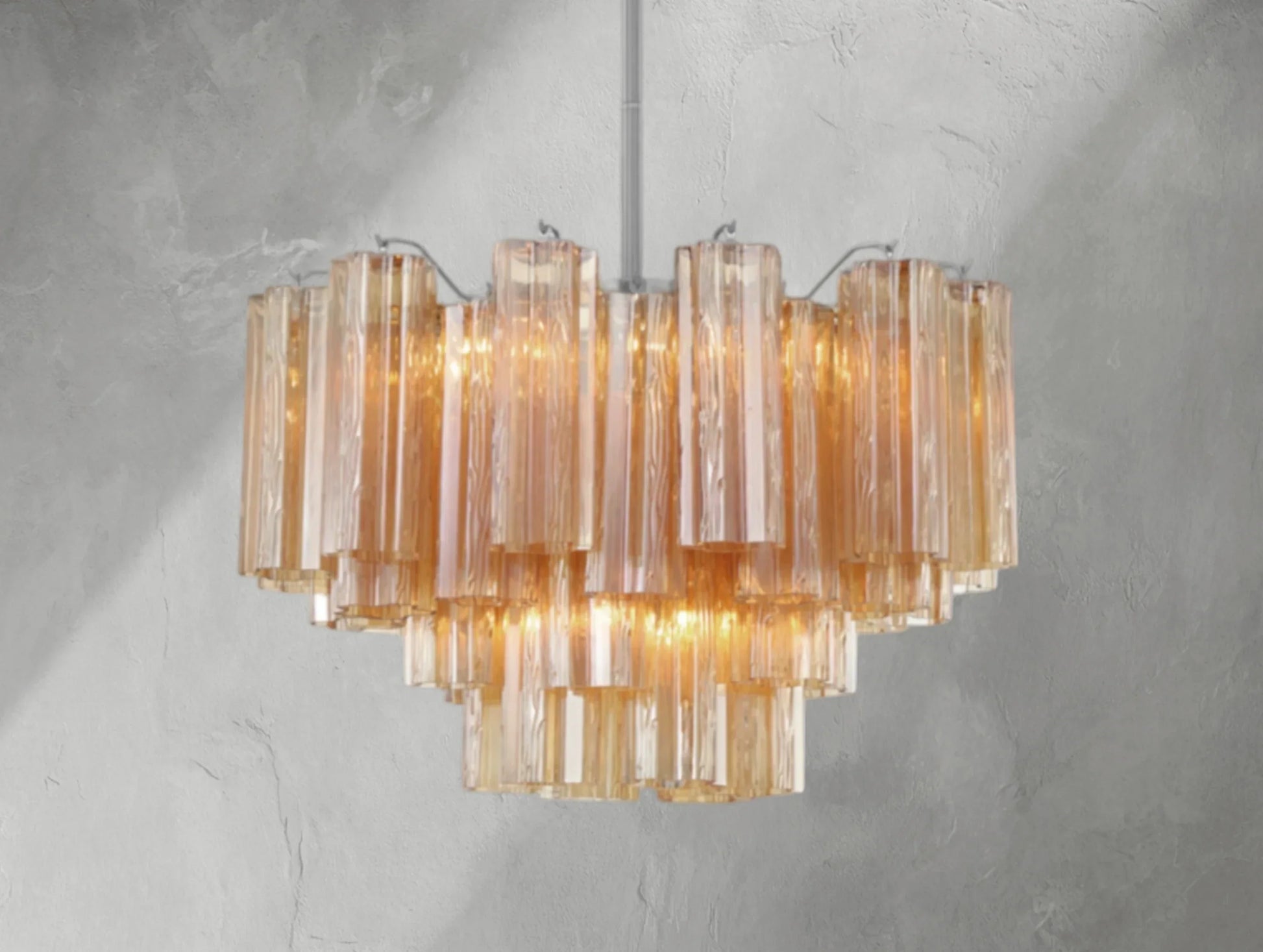 Adois Glass Tiered Round Chandelier - ARDENEL