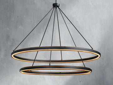 Pelta Two-Tier Round Chandelier - ARDENEL