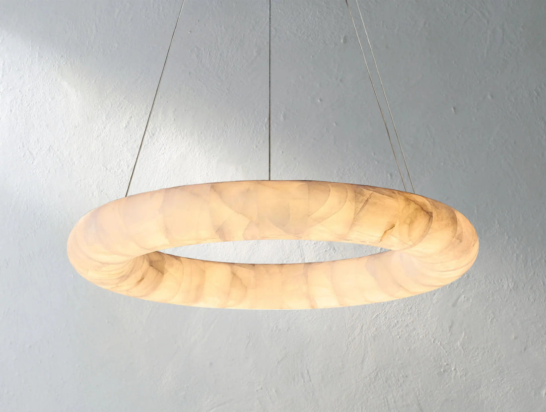 Hamary Round Alabaster Chandelier ARDENEL