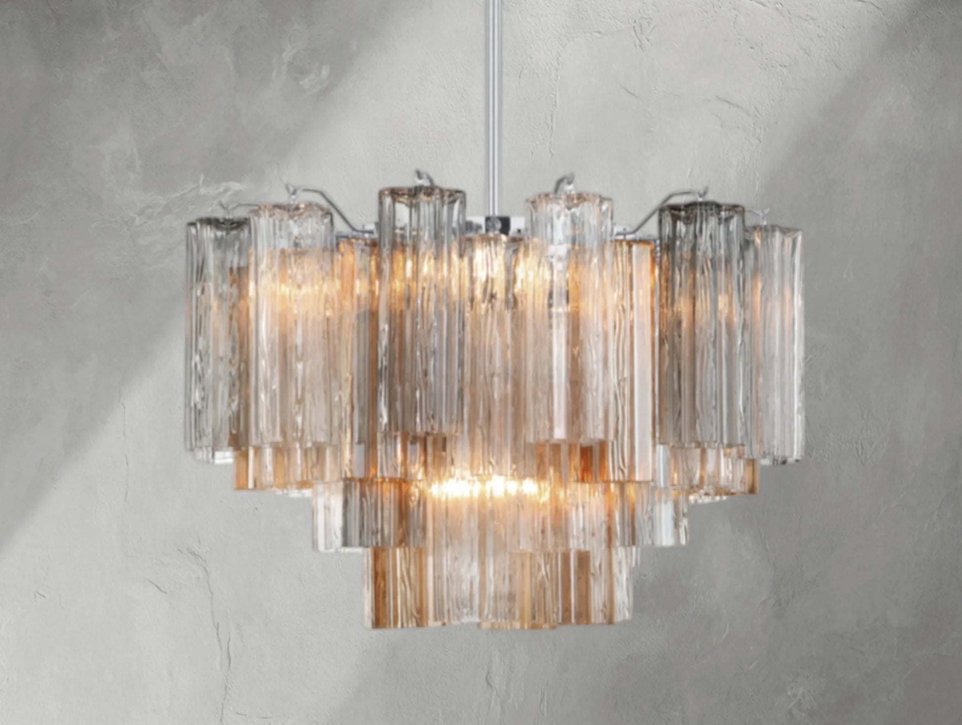 Adois Glass Tiered Round Chandelier - ARDENEL