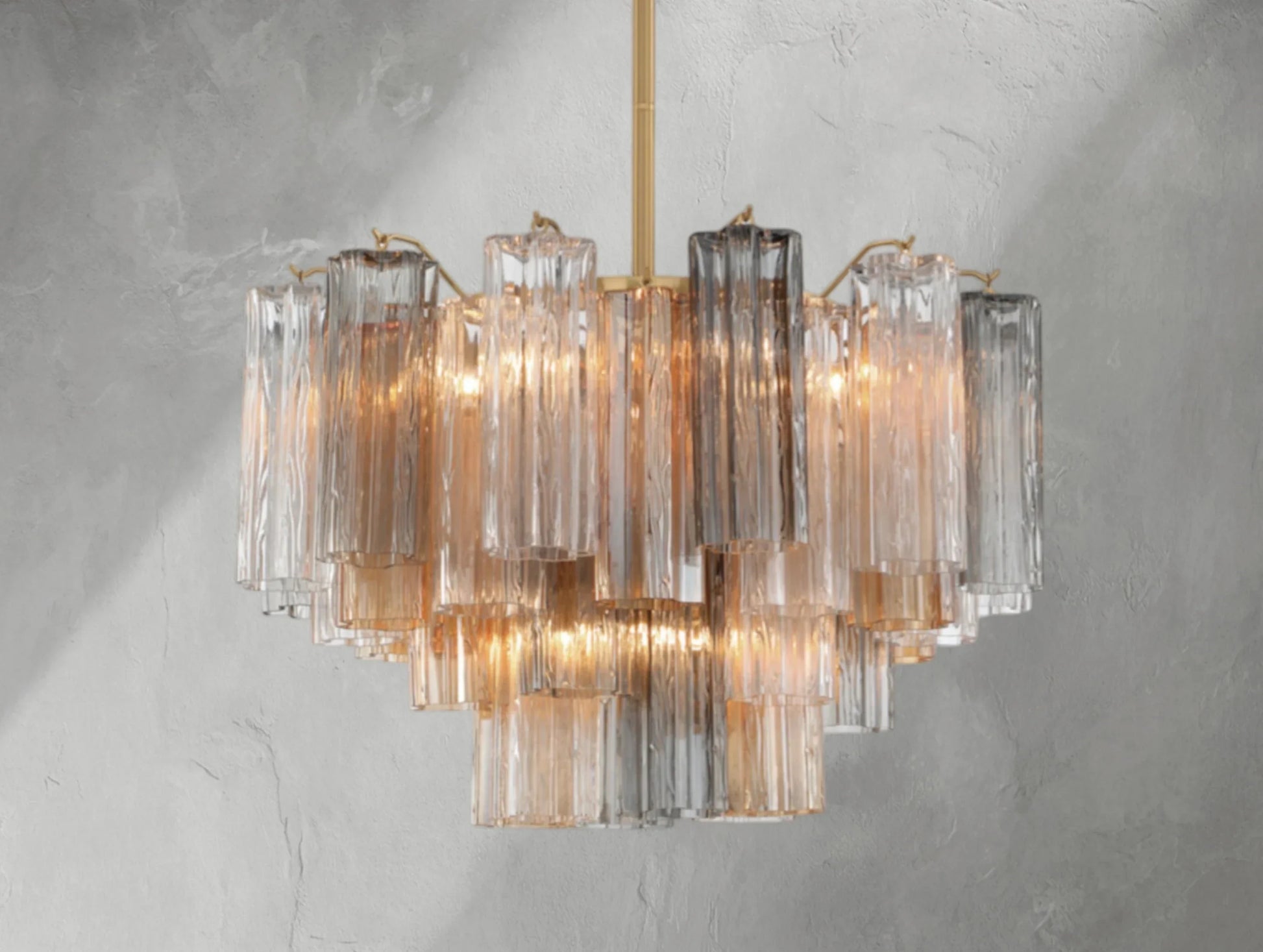Adois Glass Tiered Round Chandelier - ARDENEL