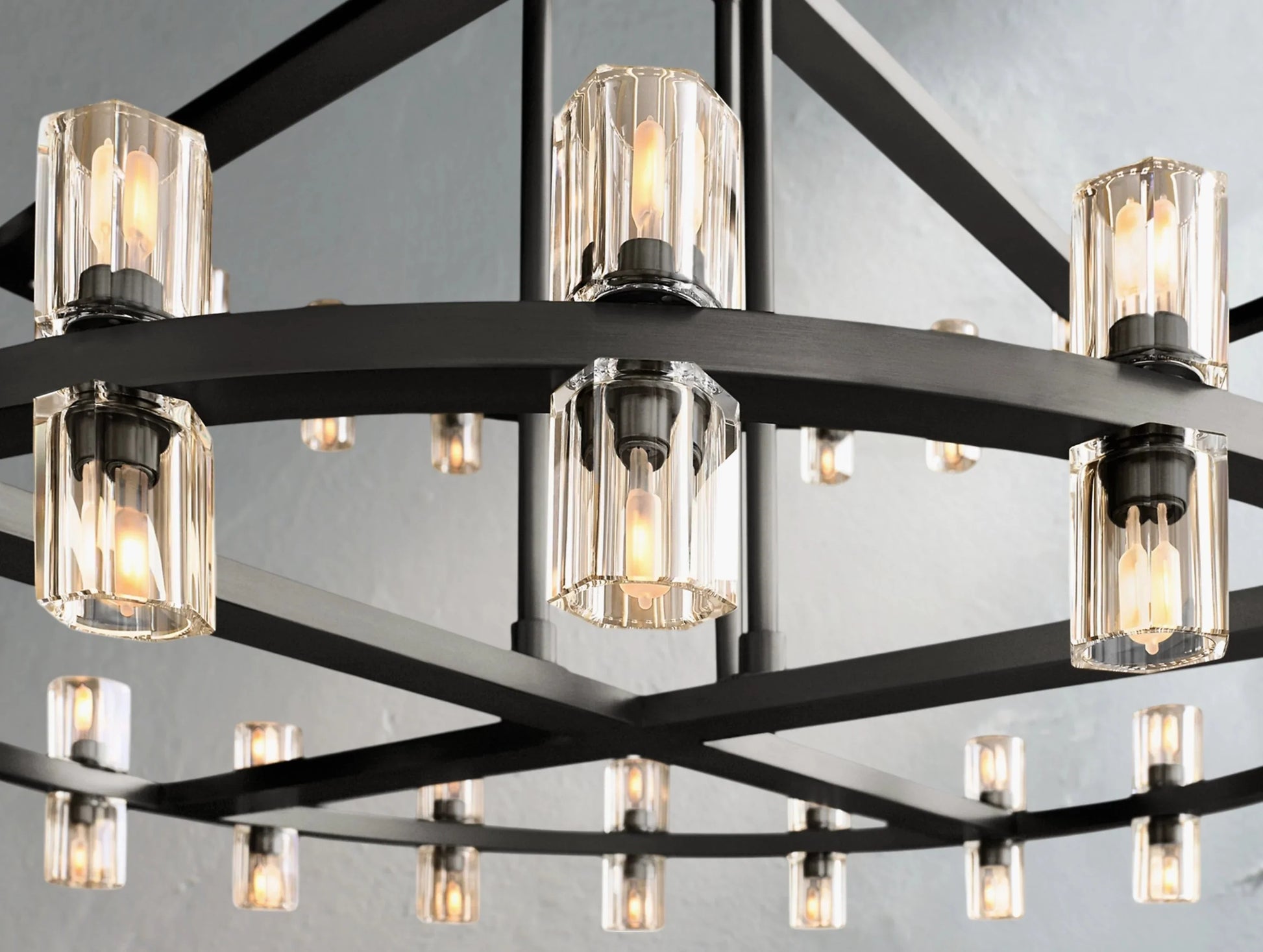 Gearra LED Round Two-Tier Chandelier ARDENEL