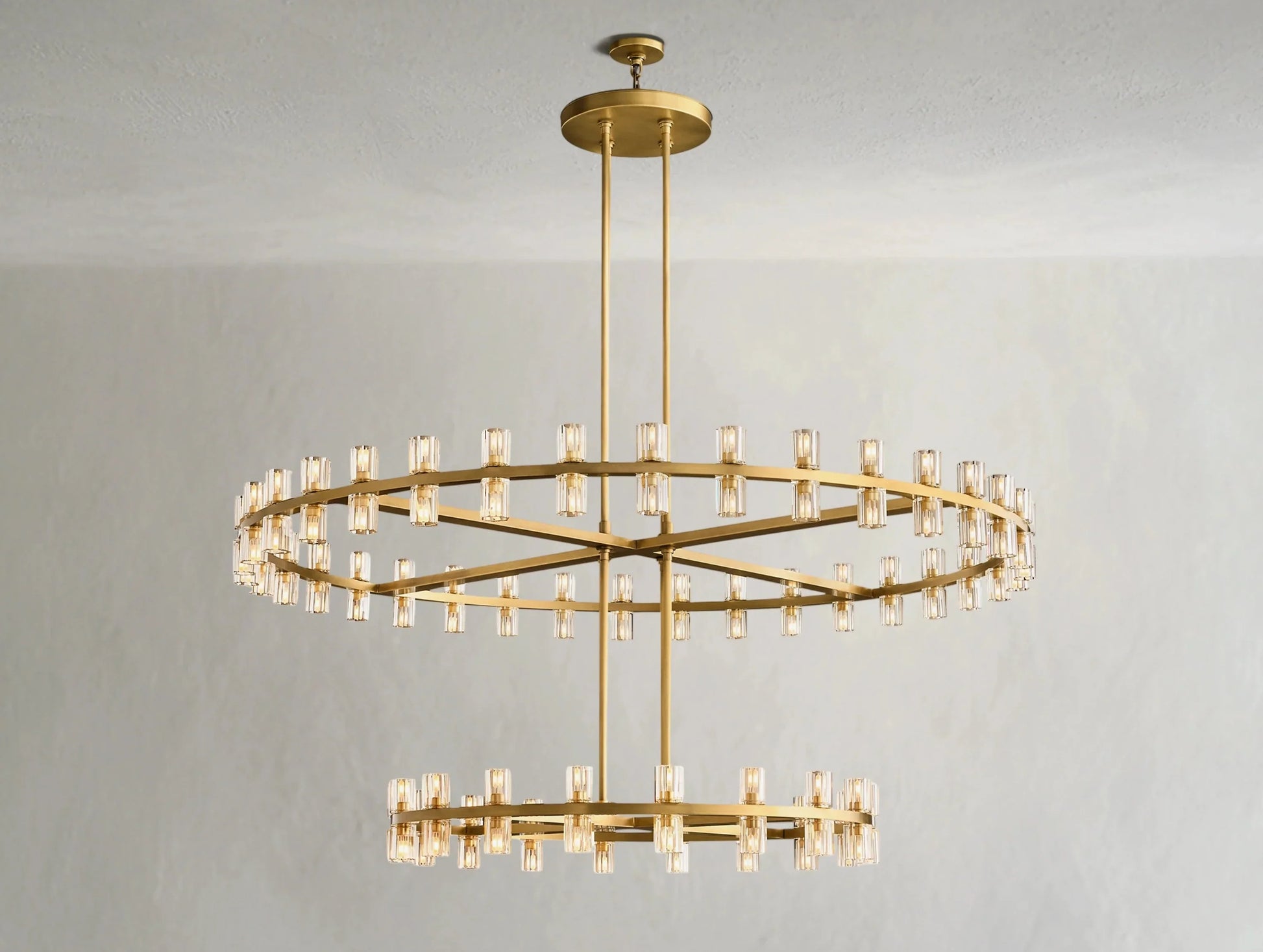 Gearra LED Round Two-Tier Chandelier ARDENEL