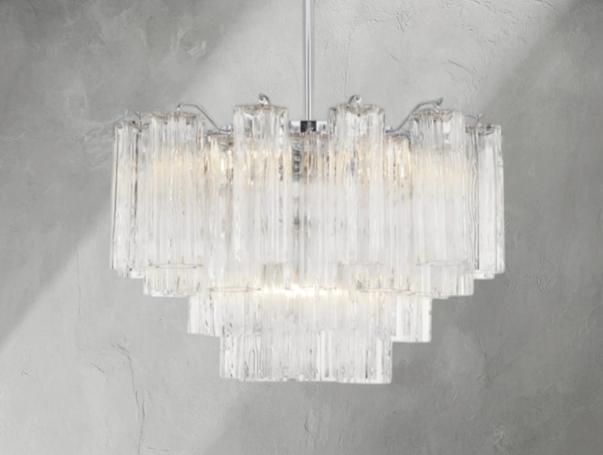 Adois Glass Tiered Round Chandelier - ARDENEL