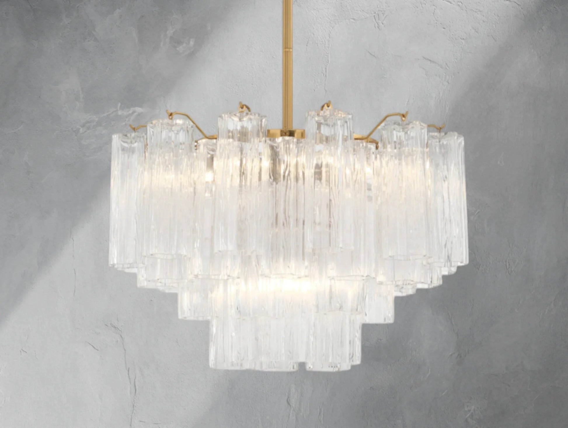 Adois Glass Tiered Round Chandelier - ARDENEL