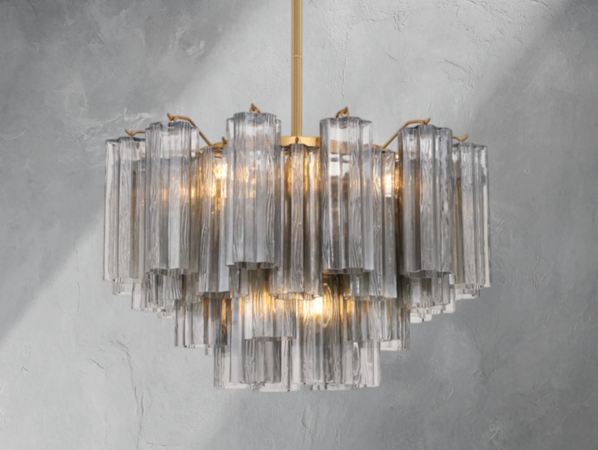 Adois Glass Tiered Round Chandelier - ARDENEL