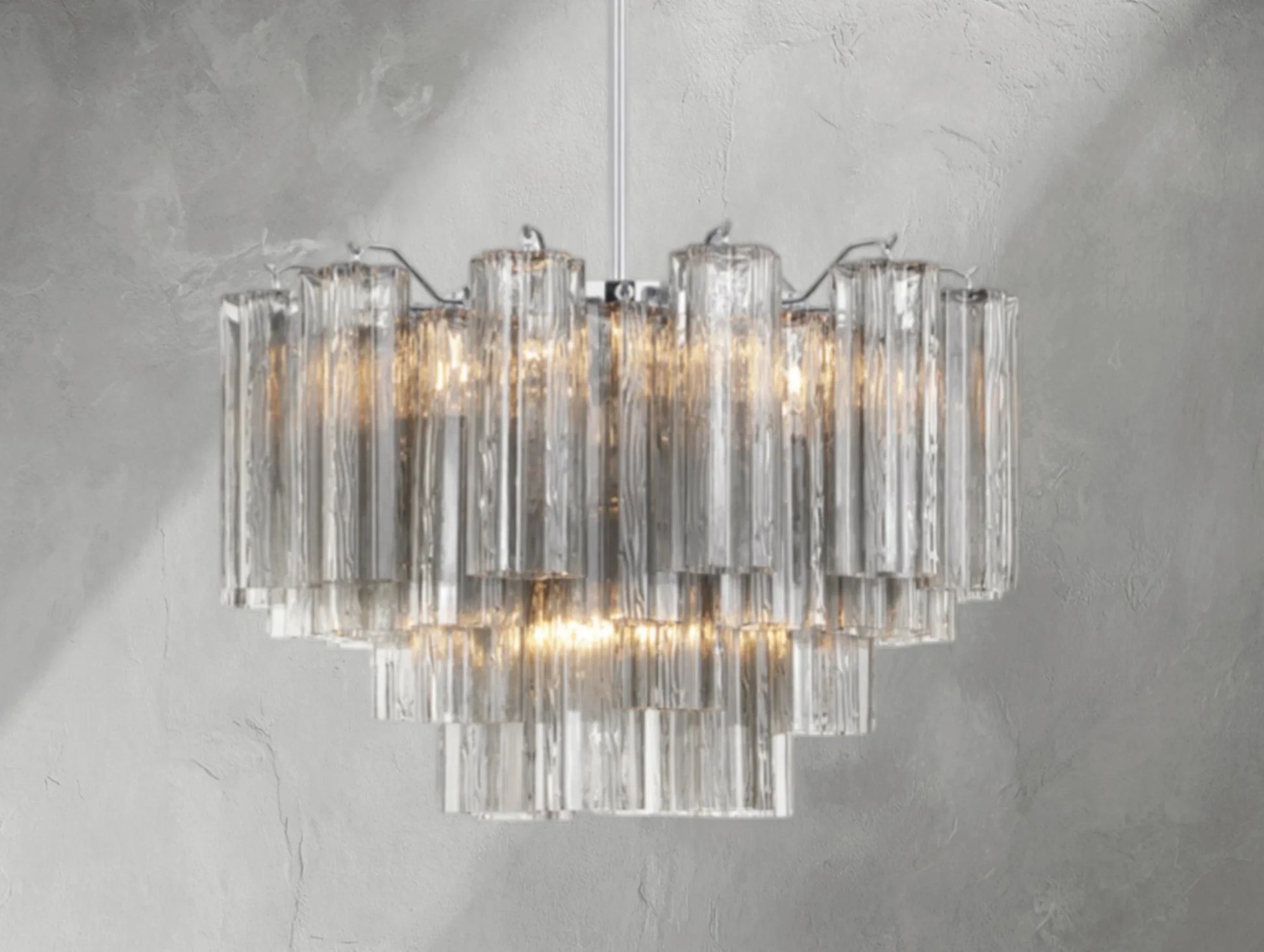 Adois Glass Tiered Round Chandelier - ARDENEL