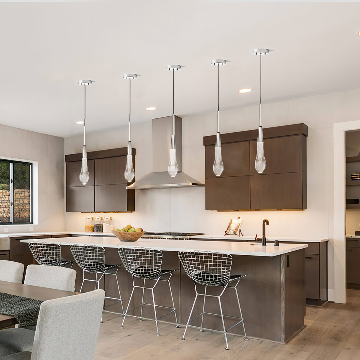 Soltaire Crystal Pendant 1 light 2 lights - Yovalighting