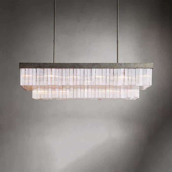 Cameron Rectangular Selenite Chandelier