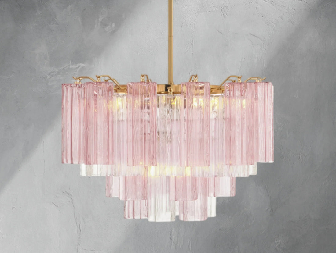 Adois Glass Tiered Round Chandelier - ARDENEL