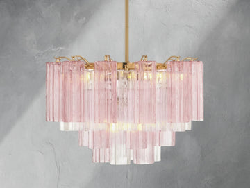 Adois Glass Tiered Round Chandelier - ARDENEL