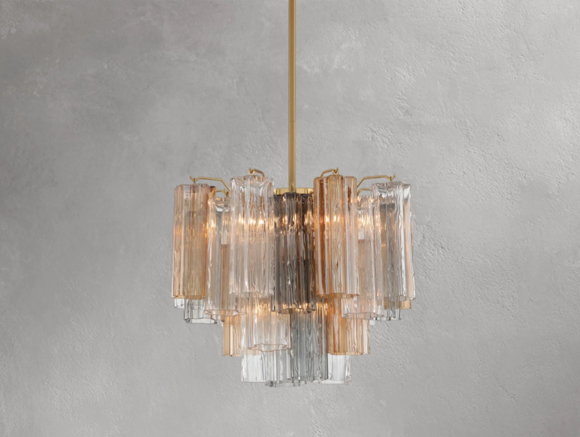 Adois Glass Tiered Round Chandelier - ARDENEL