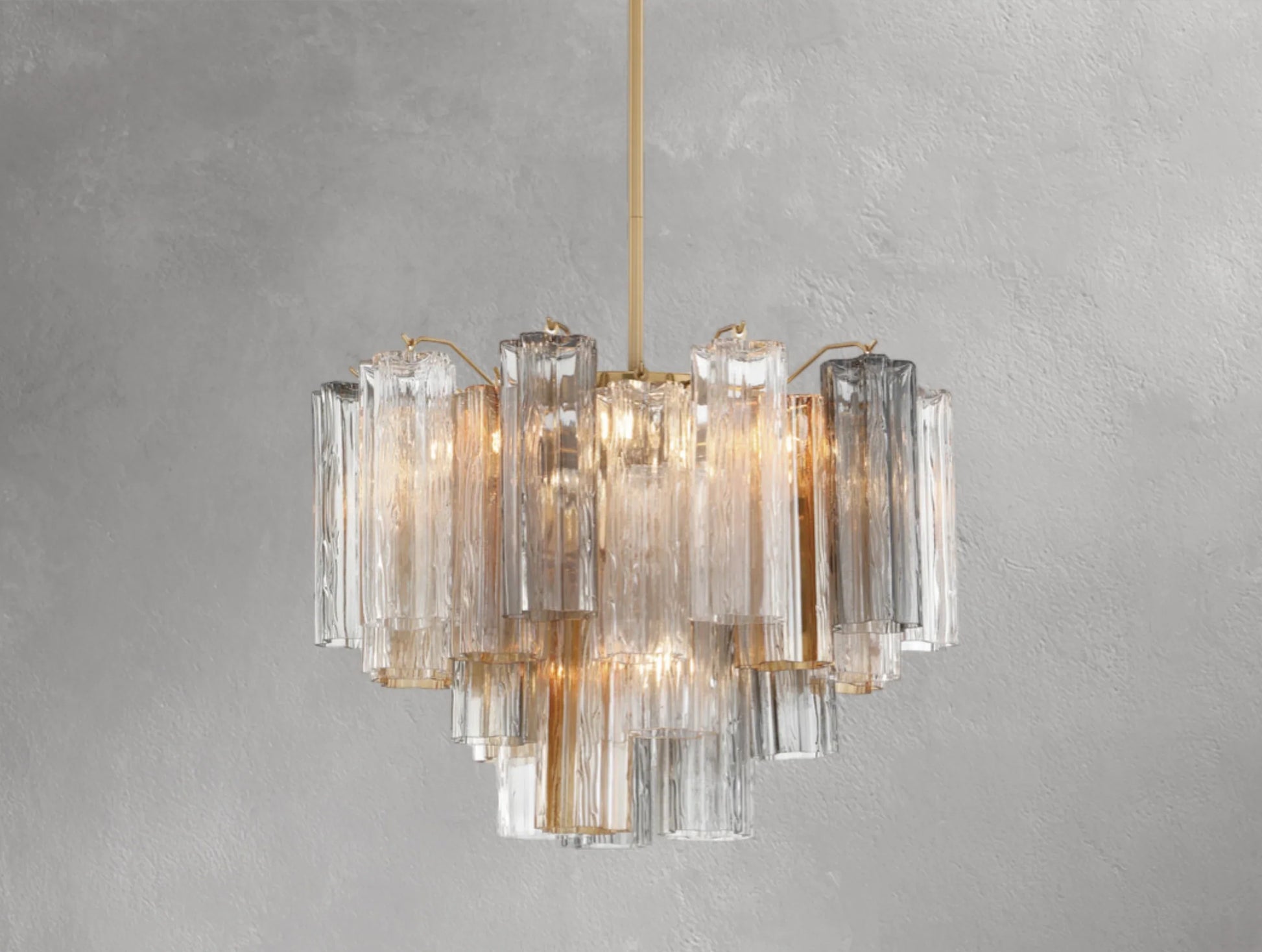 Adois Glass Tiered Round Chandelier - ARDENEL