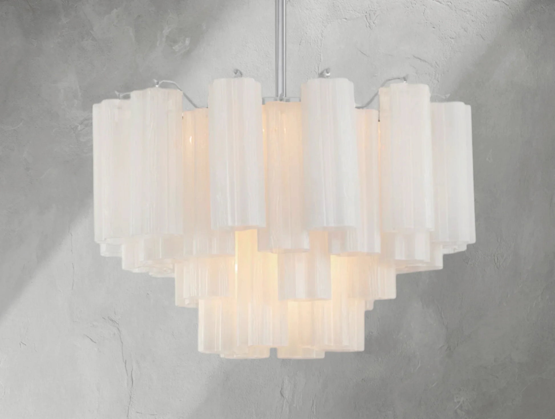 Adois Glass Tiered Round Chandelier - ARDENEL