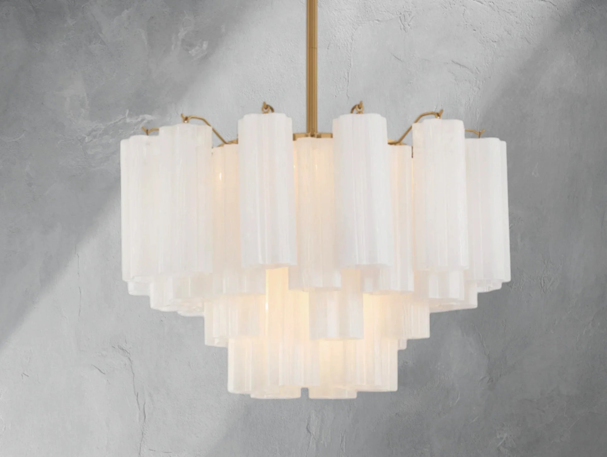 Adois Glass Tiered Round Chandelier - ARDENEL