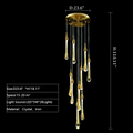 extra length chandelier for foyer stiarcase 2 story house loft apartment hotel modern decor 118inch