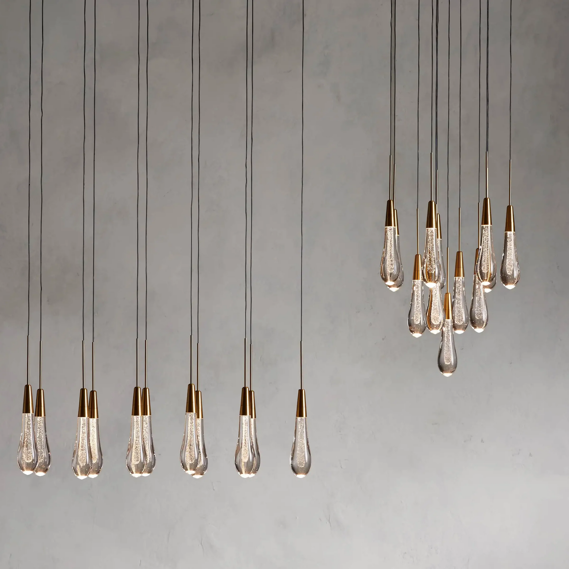 Soltaire Crystal Pendant 1 light 2 lights - Yovalighting