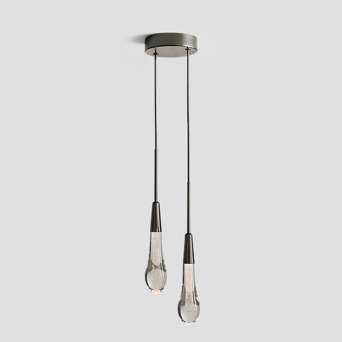 Soltaire Crystal Pendant 1 light 2 lights - Yovalighting