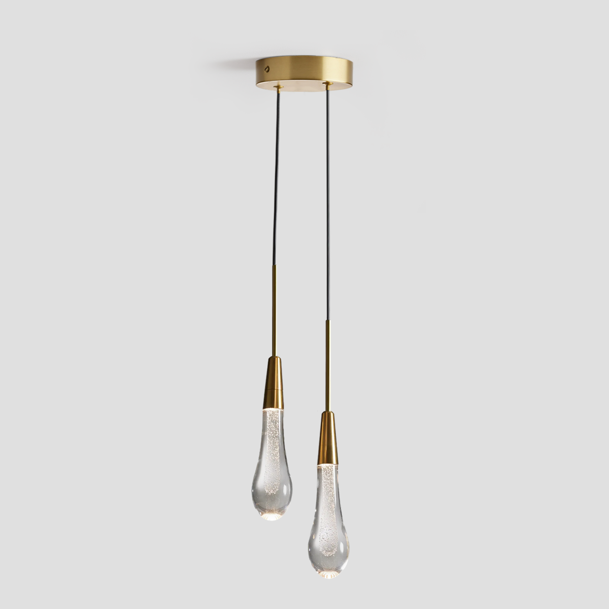 Soltaire Crystal Pendant 1 light 2 lights - Yovalighting