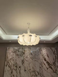 silk, creative, hand-made, chandelier, living room, bedroom, white, innocent, French, cream, cloud, comfortable