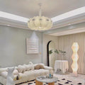 silk, creative, hand-made, chandelier, living room, bedroom, white, innocent, French, cream, cloud, comfortable