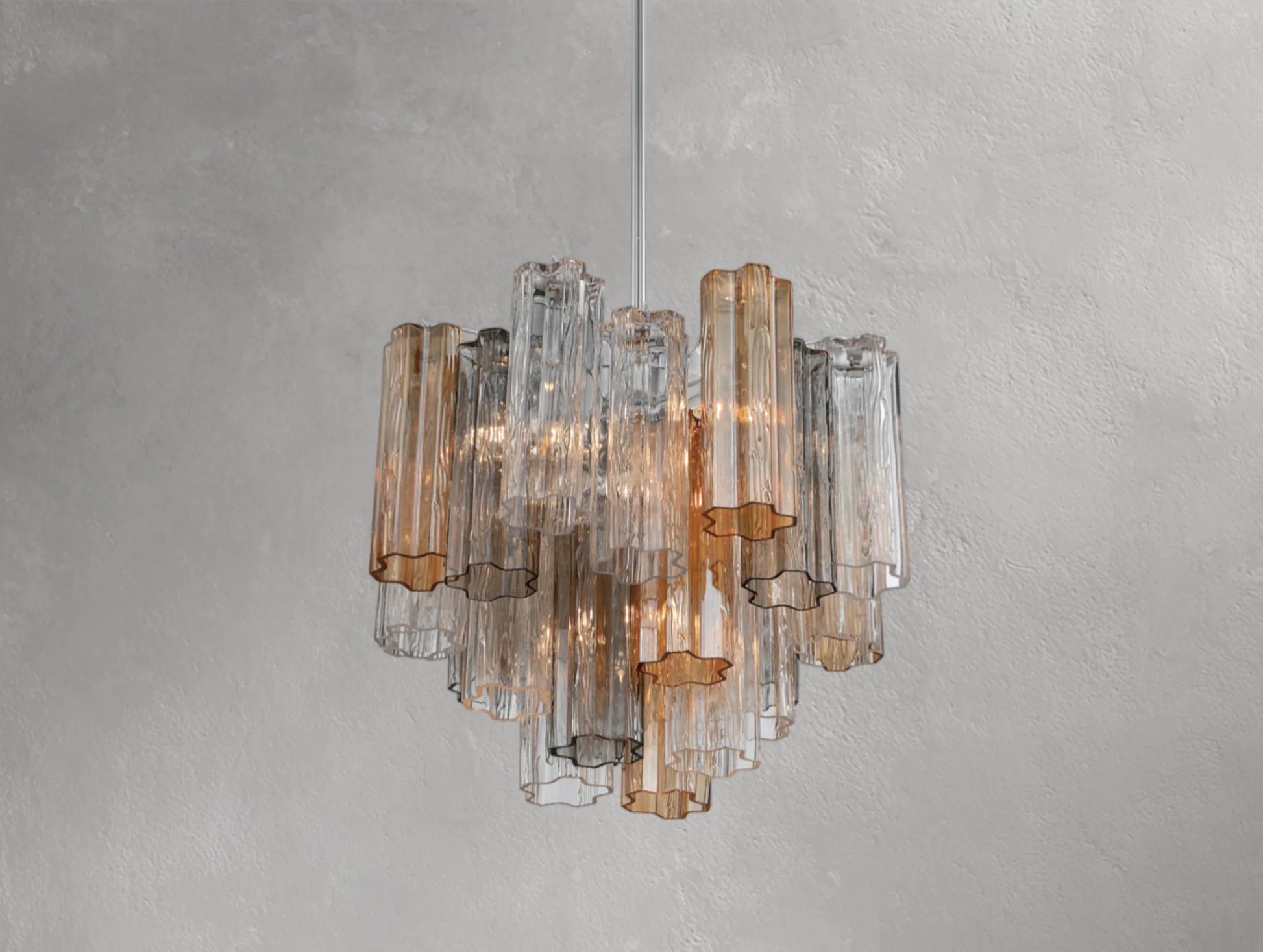 Adois Glass Tiered Round Chandelier - ARDENEL