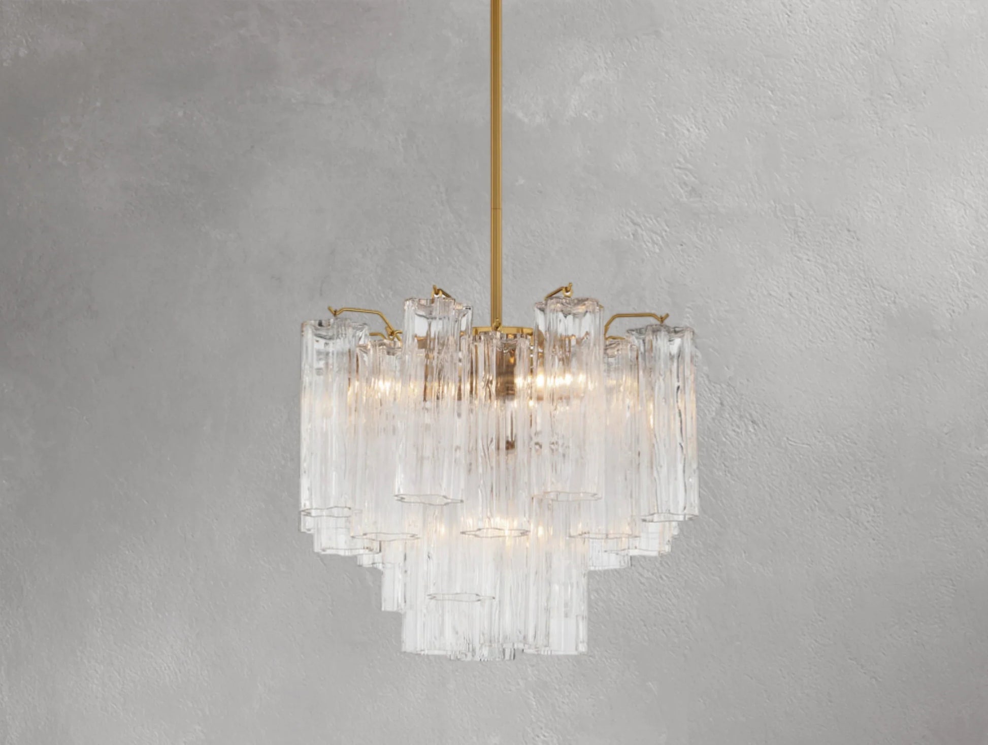 Adois Glass Tiered Round Chandelier - ARDENEL