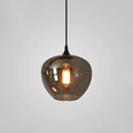 Modern Smoke Gray Glass Pendant Light with Dimmable Warm Glow