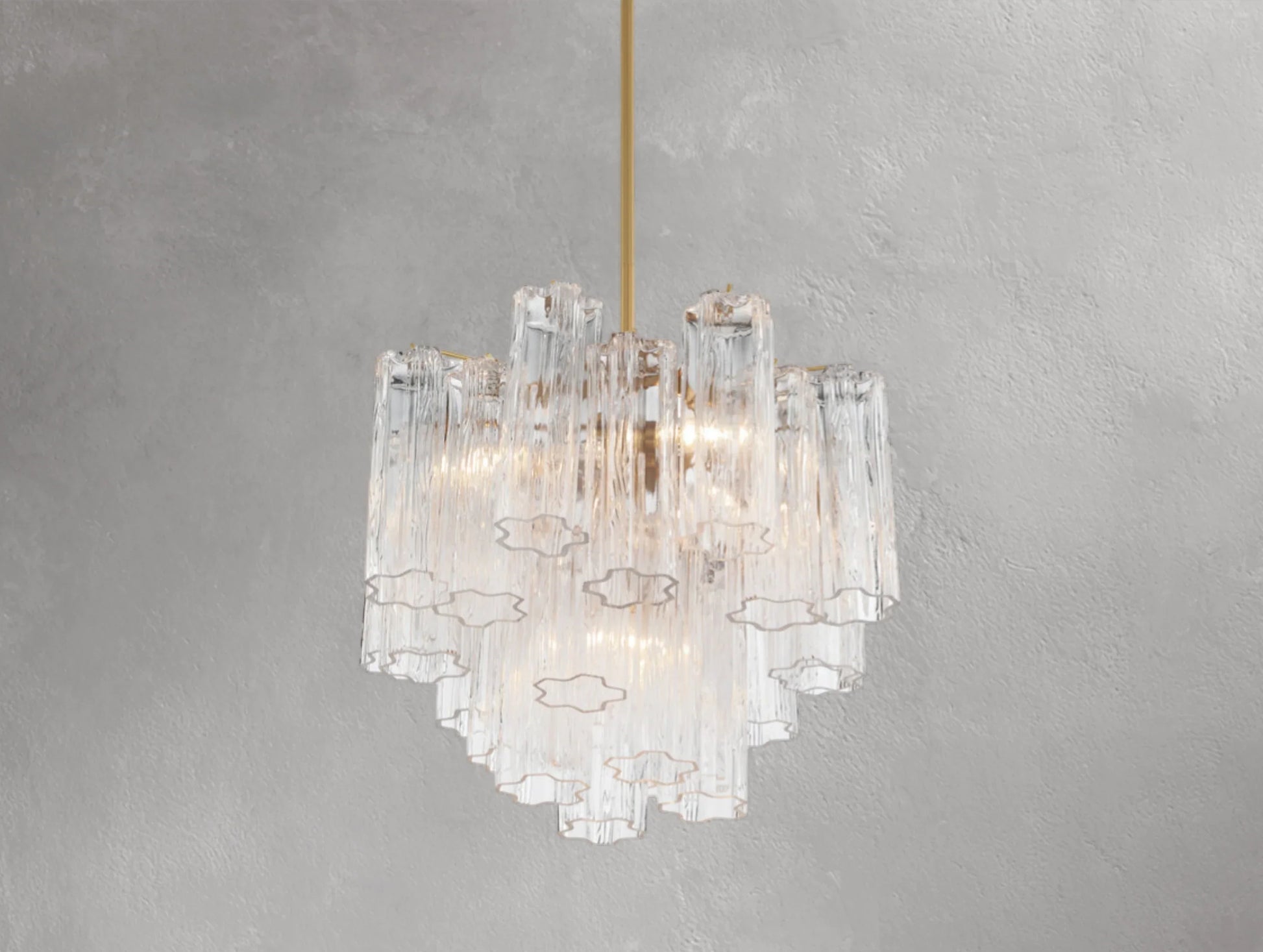 Adois Glass Tiered Round Chandelier - ARDENEL