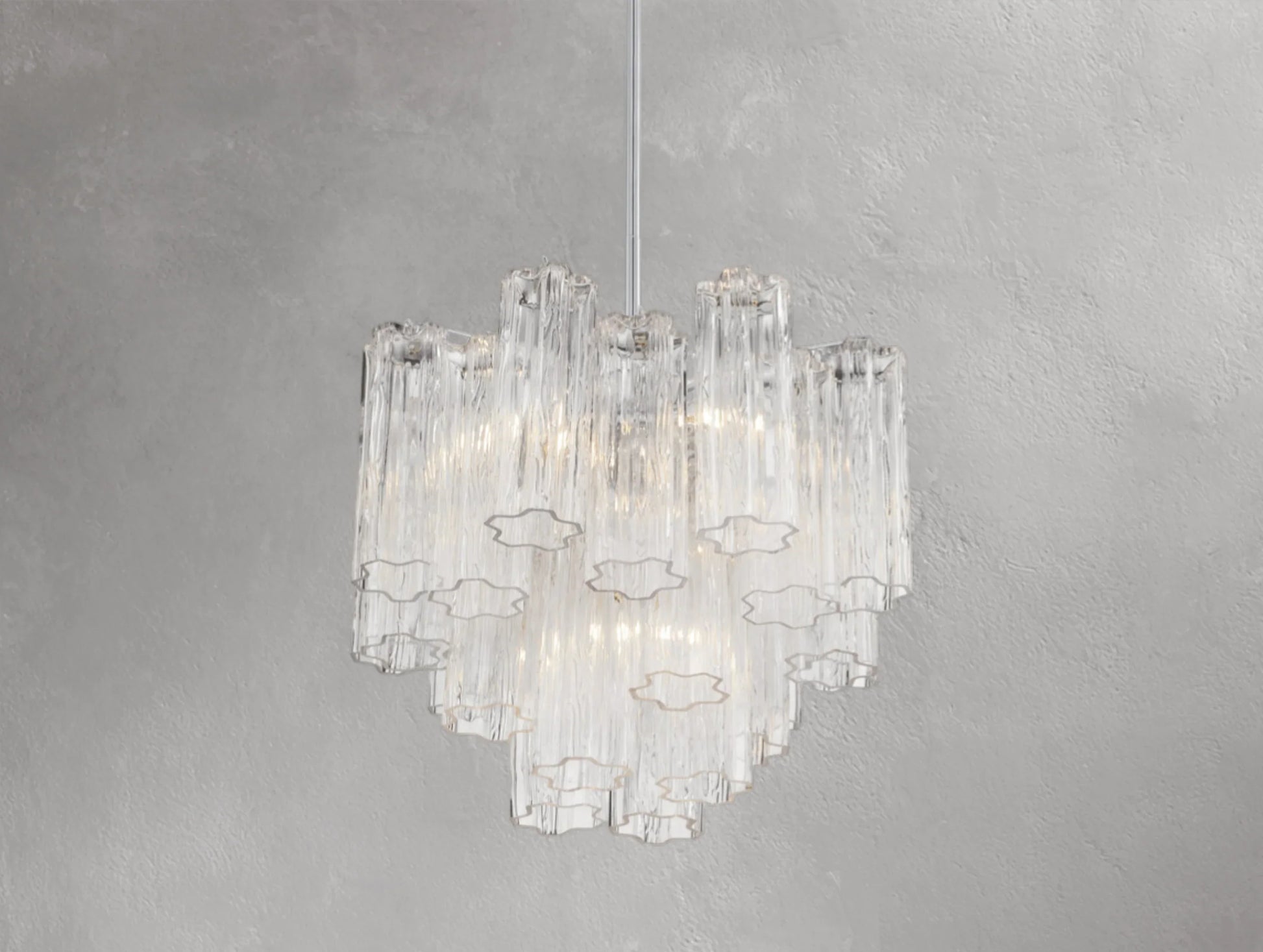 Adois Glass Tiered Round Chandelier - ARDENEL