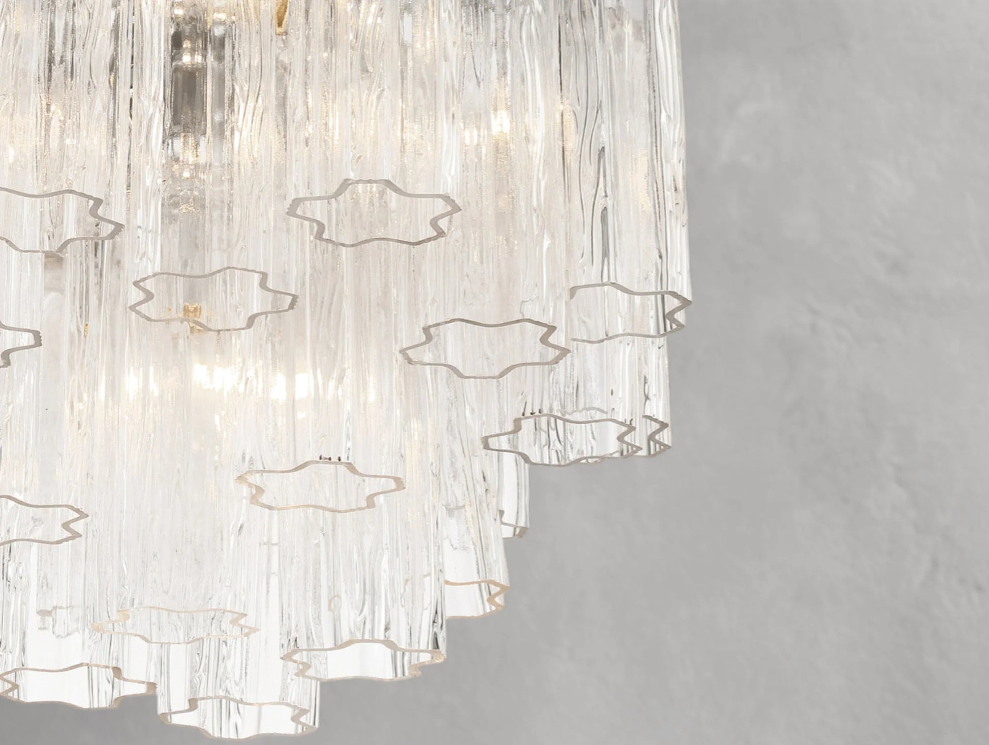 Adois Glass Tiered Round Chandelier - ARDENEL