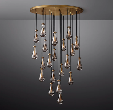 Raindrop Round Chandelier 47"