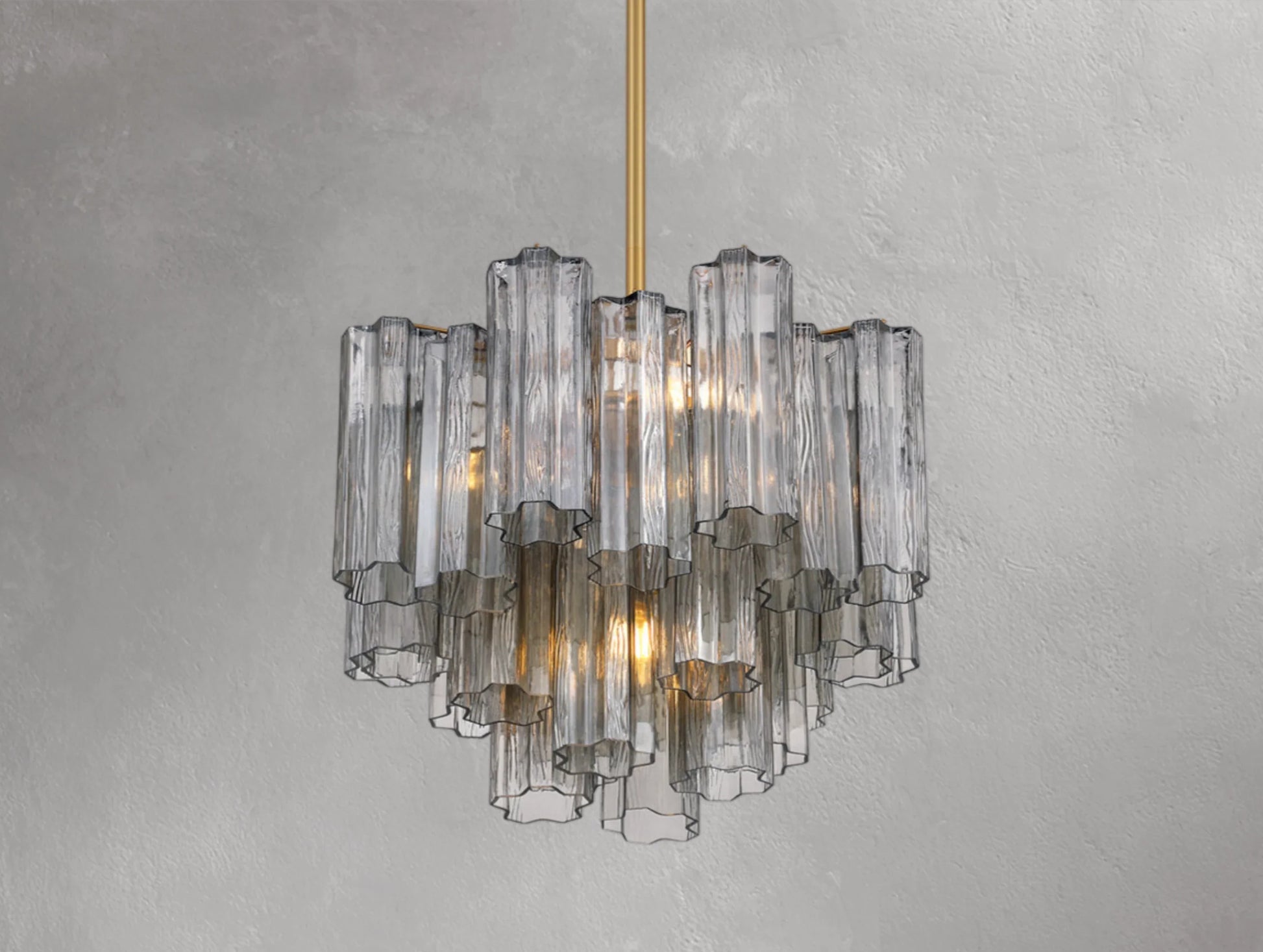 Adois Glass Tiered Round Chandelier - ARDENEL