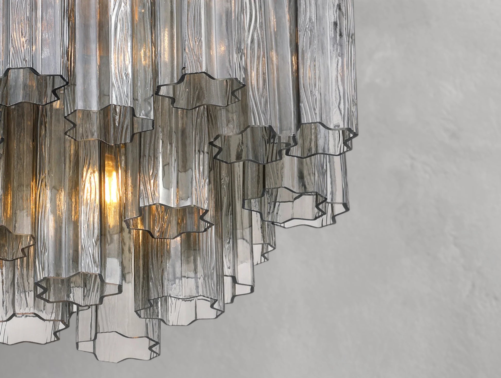 Adois Glass Tiered Round Chandelier - ARDENEL