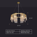 Light Luxury Irregular Glass Slice Chandelier Suit in Brass Finish for Living Room/ Ding Room/ Bedroom, glass, round, rectangle, gold