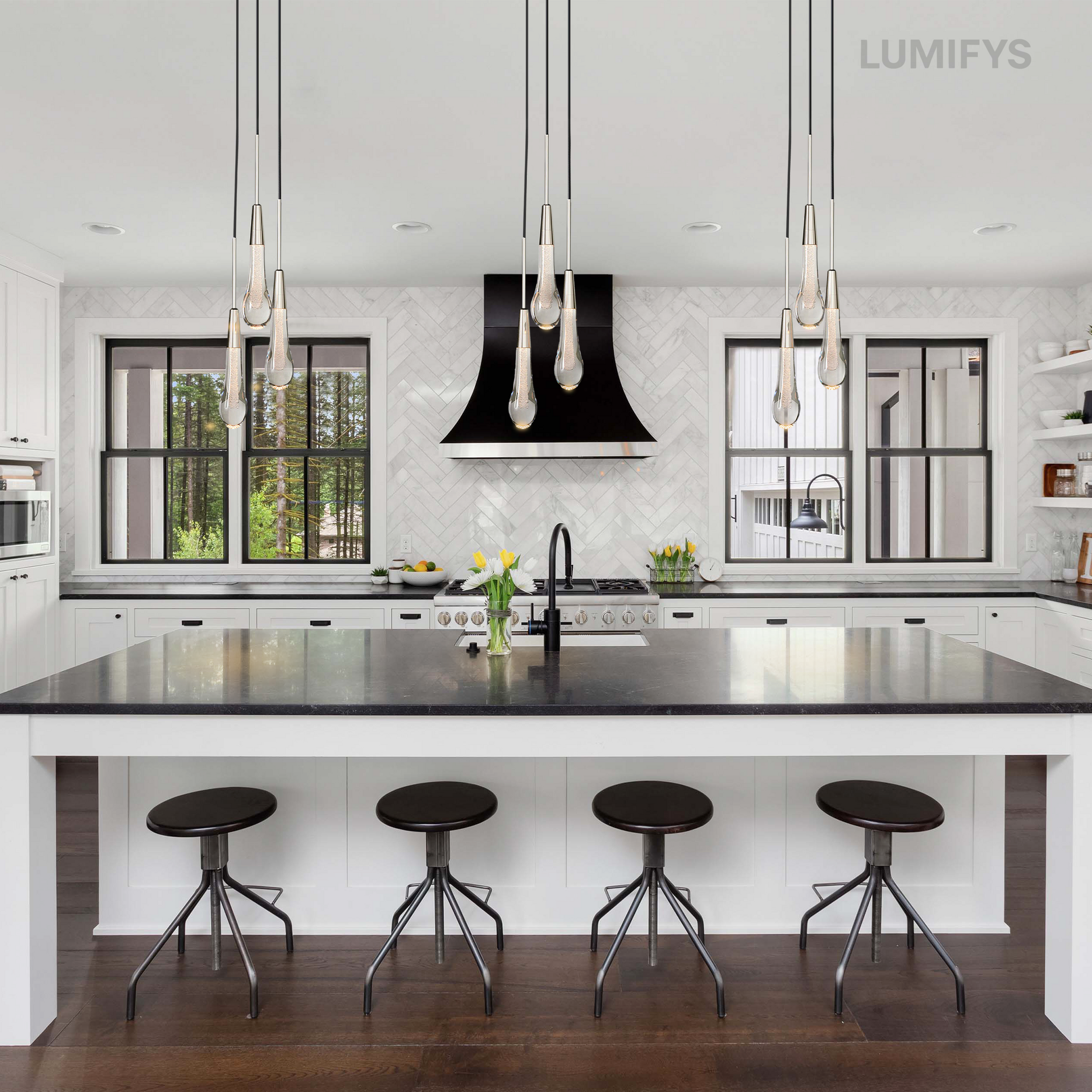 Soltaire Cluster Crystal Pendant 3 Light 5 Light 7Light - Yovalighting