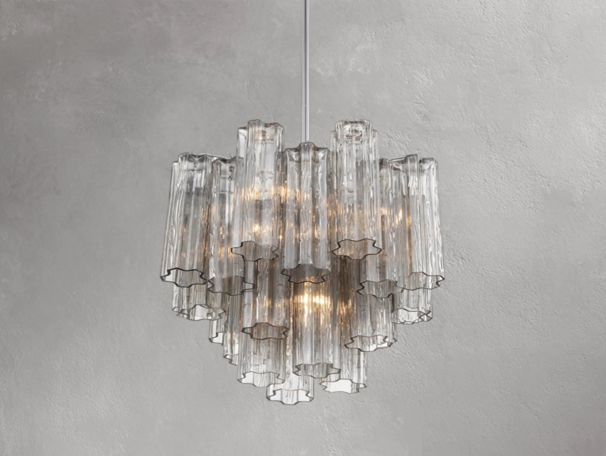 Adois Glass Tiered Round Chandelier - ARDENEL