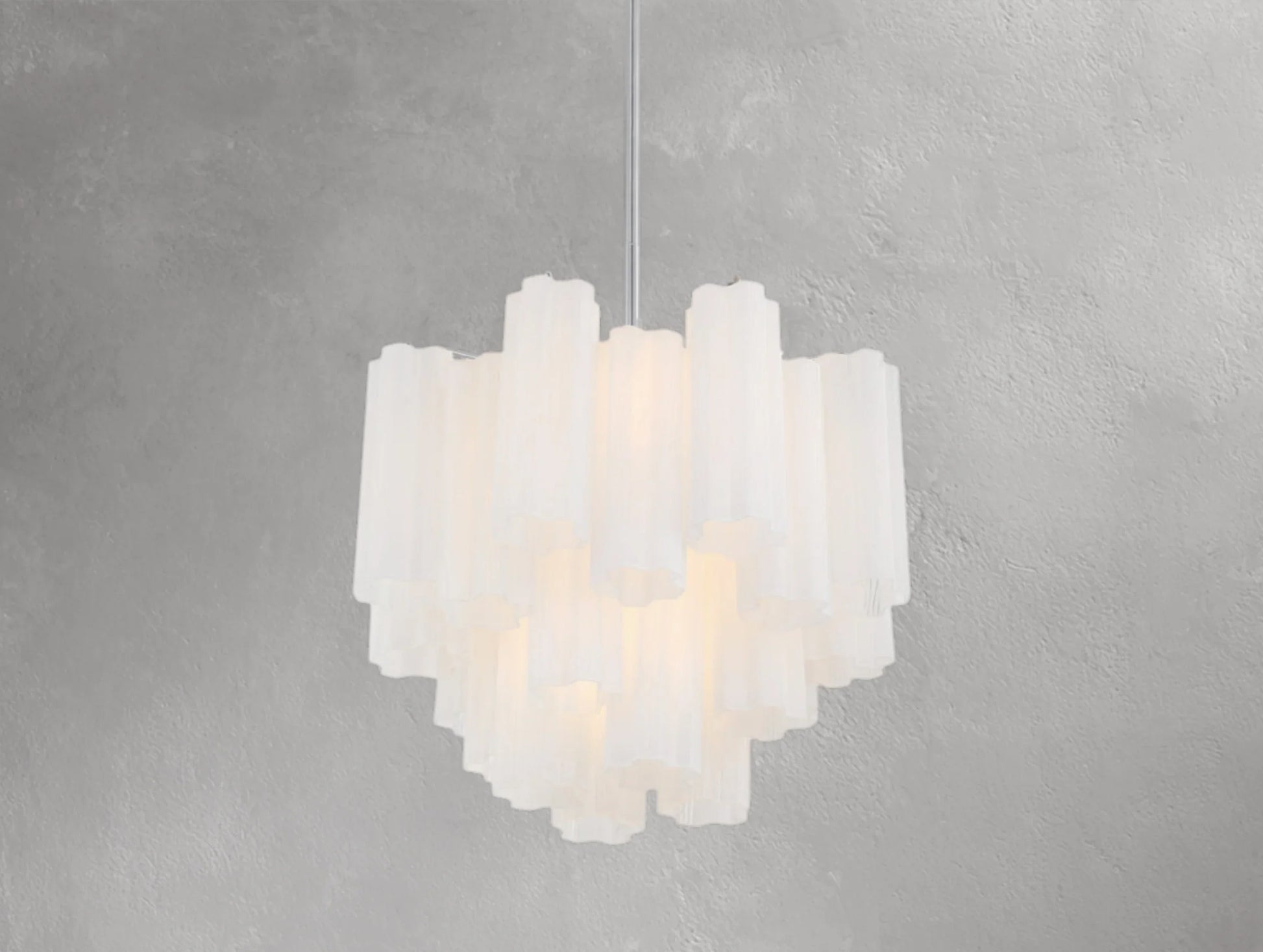 Adois Glass Tiered Round Chandelier - ARDENEL
