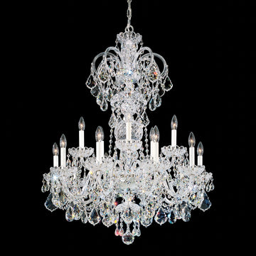 Olde World 15-light Crystal Chandelier 32"