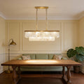 Alabaster Pendant Light with Brass Frame
