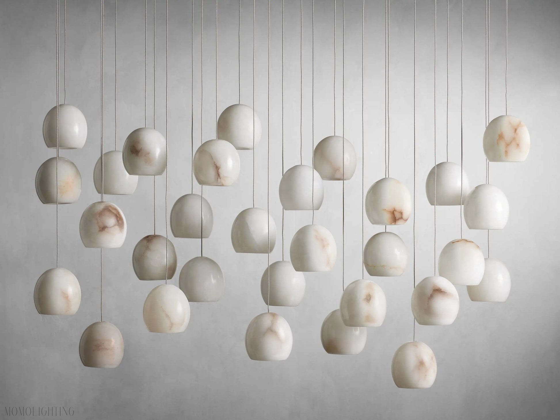 Alabaster Maeva Rectangular Chandelier 7 Light/ 15 Light/ 30 Light-Momo Lighting