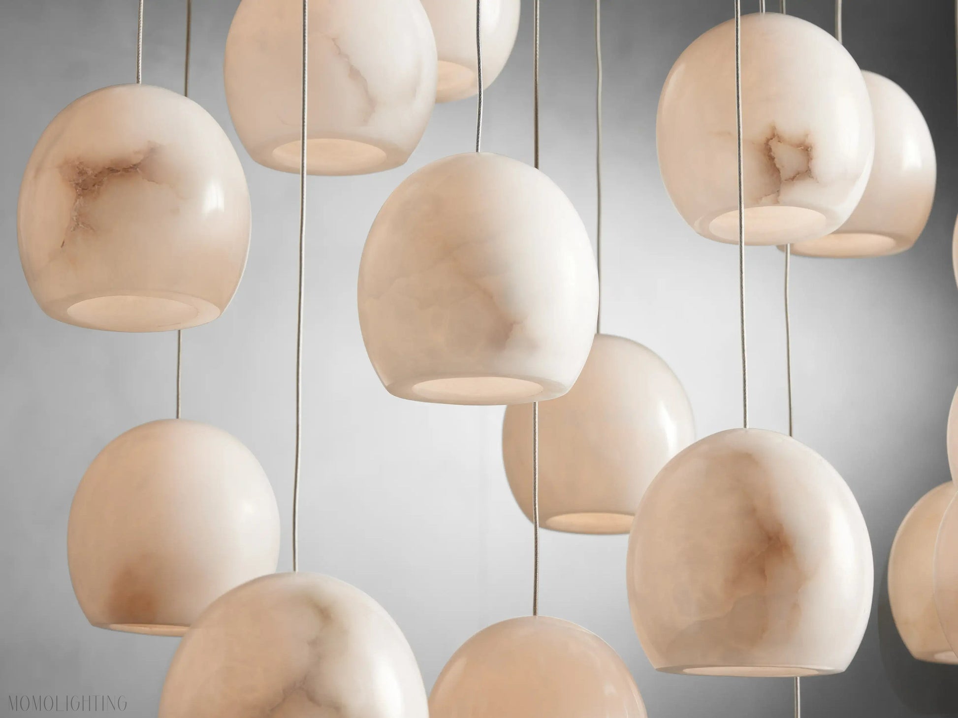 Alabaster Maeva Rectangular Chandelier 7 Light/ 15 Light/ 30 Light-Momo Lighting