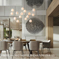 Alabaster Maeva Rectangular Chandelier 7 Light/ 15 Light/ 30 Light-Momo Lighting