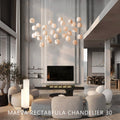 Alabaster Maeva Rectangular Chandelier 7 Light/ 15 Light/ 30 Light-Momo Lighting