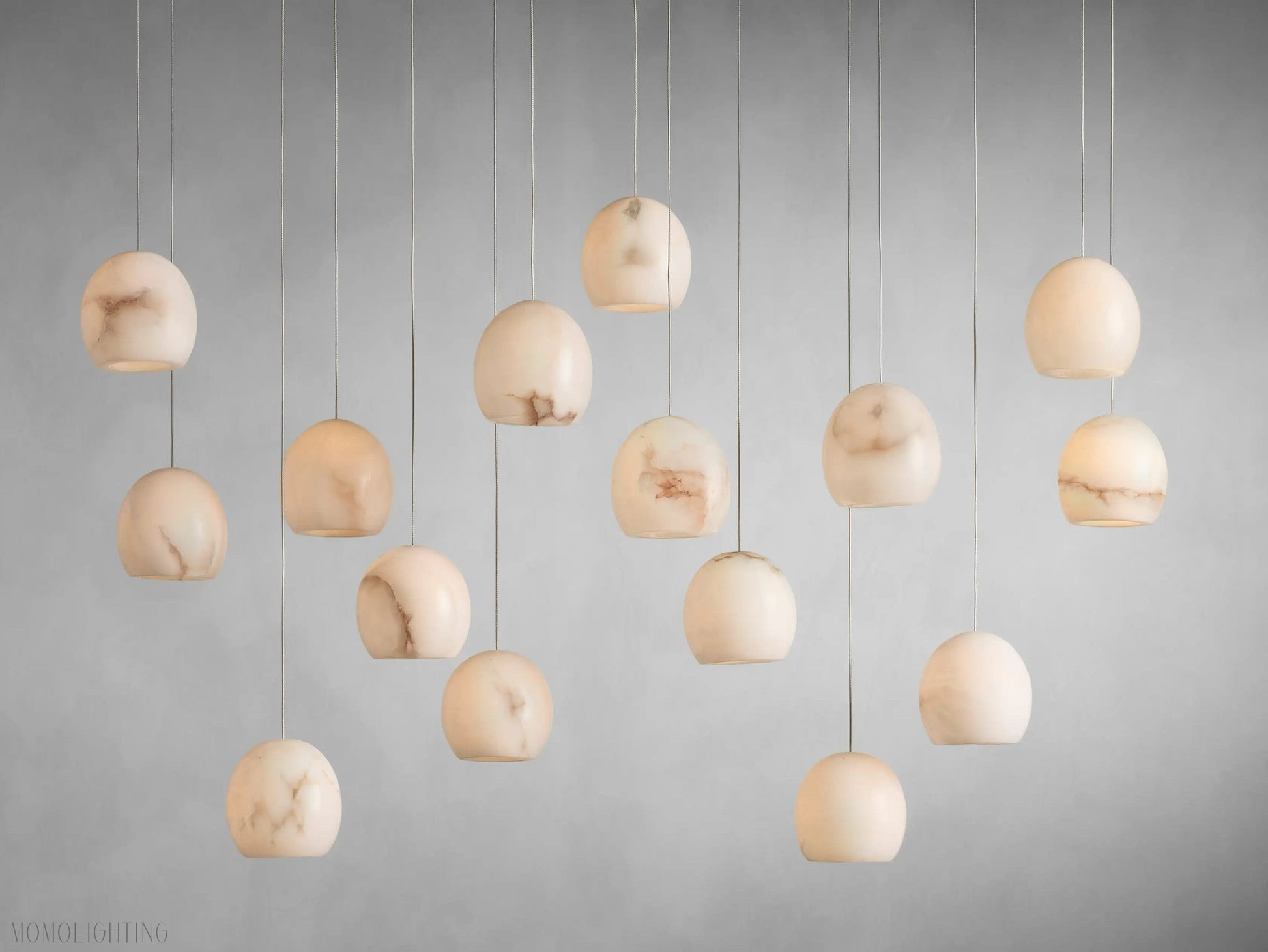 Alabaster Maeva Rectangular Chandelier 7 Light/ 15 Light/ 30 Light-Momo Lighting
