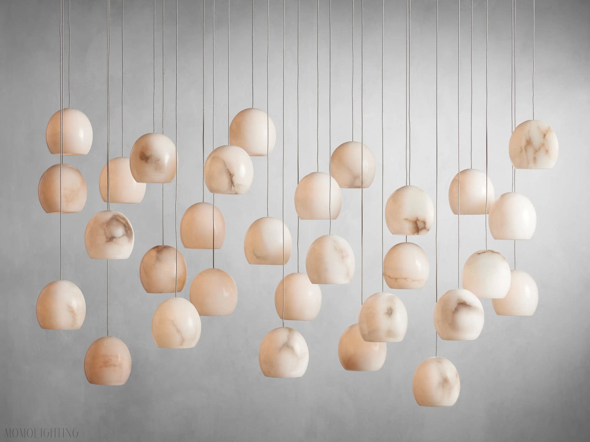Alabaster Maeva Rectangular Chandelier 7 Light/ 15 Light/ 30 Light-Momo Lighting