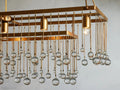 Aubrey Crystal Ball Rectangular Chandelier 47'' 60''-Momo Lighting