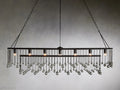 Aubrey Crystal Ball Rectangular Chandelier 47'' 60''-Momo Lighting