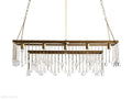 Aubrey Crystal Ball Rectangular Chandelier 47'' 60''-Momo Lighting